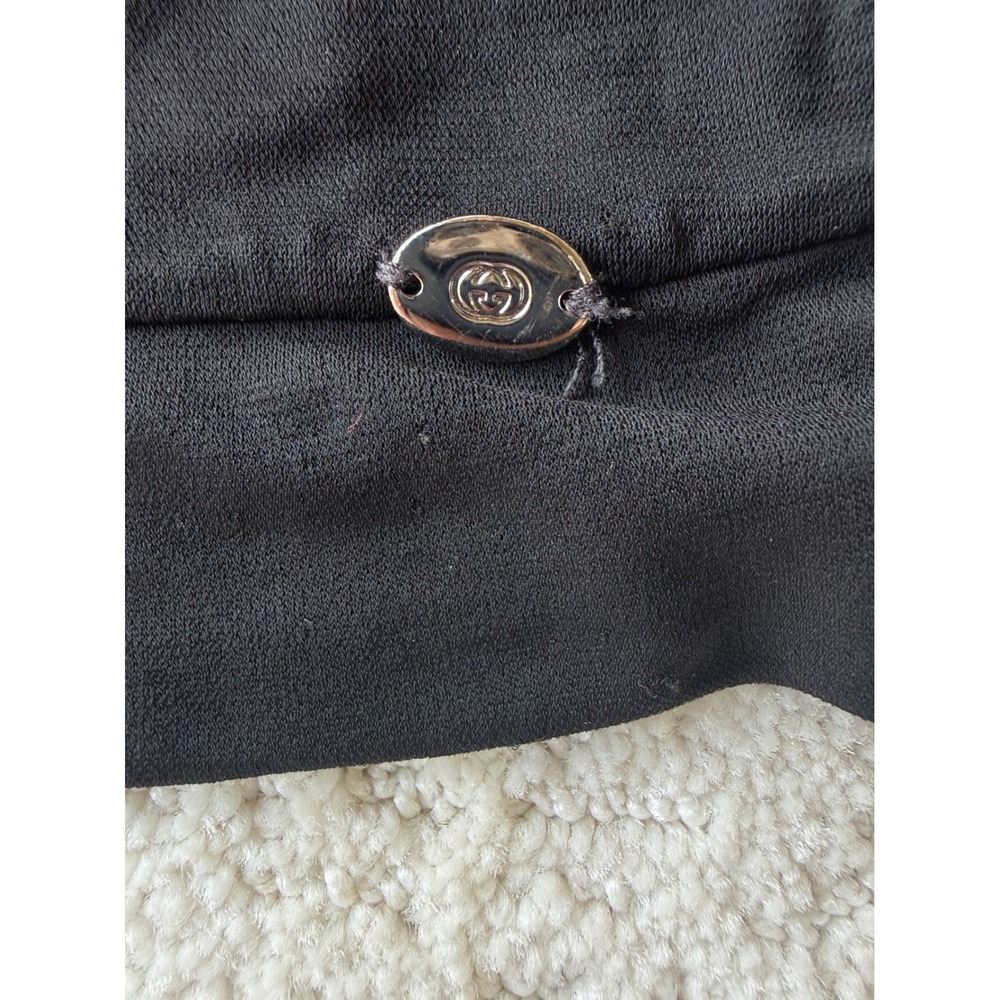 Gucci Pleated Front Top Women XS Black Long Sleeve Viscose 184193 X6073 - Picture 13 of 16